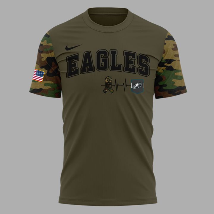 Exclusive Version Philadelphia Eagles Salute to Service Tshirt 2025