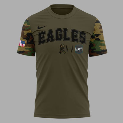 Exclusive Version Philadelphia Eagles Salute to Service Tshirt 2025