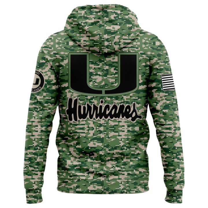 Miami Hurricanes Military Appreciation Game Limited Edition 2025 Hoodie