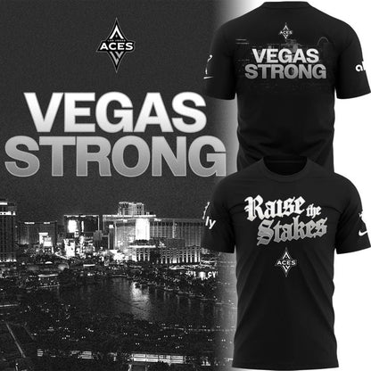 2025 LAS VEGAS ACES VEGAS STRONG TSHIRT