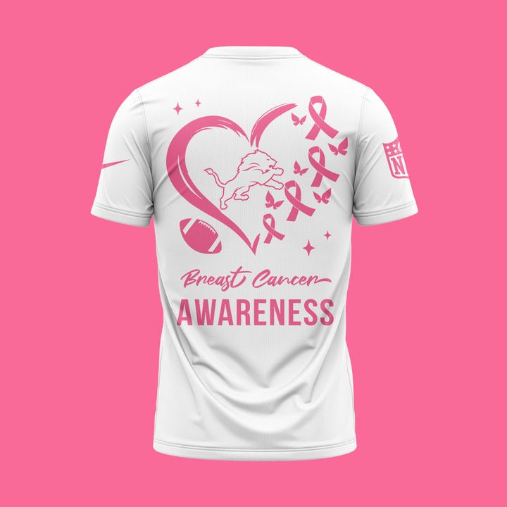 Detroit Lions '' OCTOBER BREAST CANCER AWARENESS MONTH '' T-Shirt