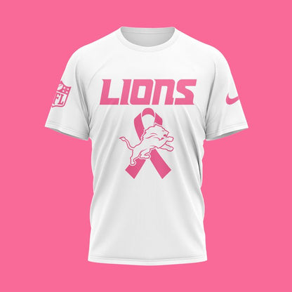 Detroit Lions '' OCTOBER BREAST CANCER AWARENESS MONTH '' T-Shirt