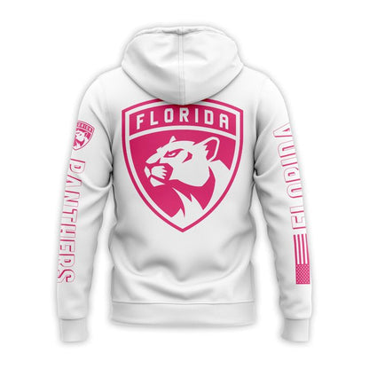 Florida Panthers Sun & Stick Pink Logos Hoodie