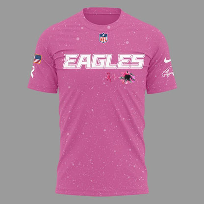 Exclusive Version Philadelphia Eagles Breast Cancer Awareness Pink Tshirt 2025