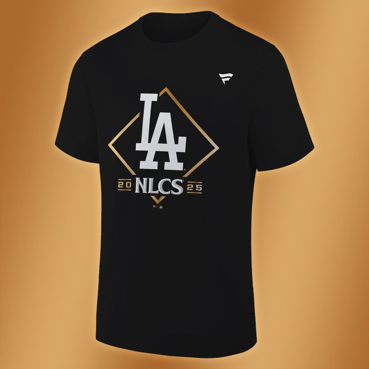 Los Angeles Dodgers Fanatics Black 2025 National League Division Series Champions Locker Room T-Shirt