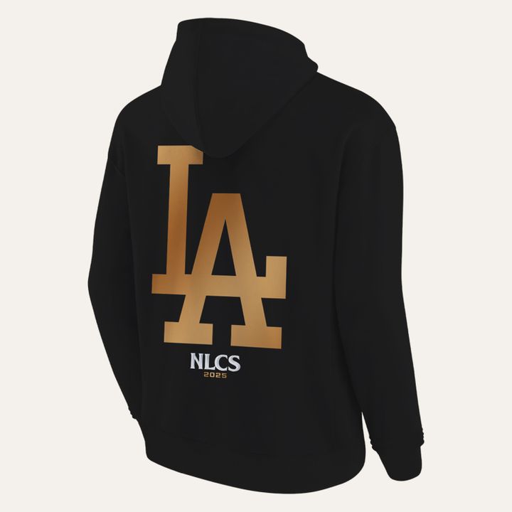1. Los Angeles Dodgers Fanatics Black 2025 National League Division Series Champions Locker Room Hoodie
