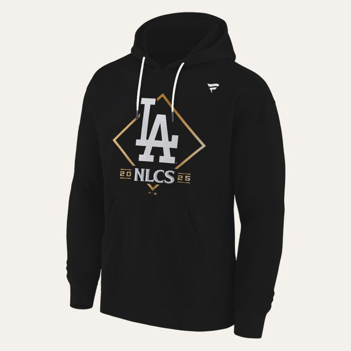 1. Los Angeles Dodgers Fanatics Black 2025 National League Division Series Champions Locker Room Hoodie