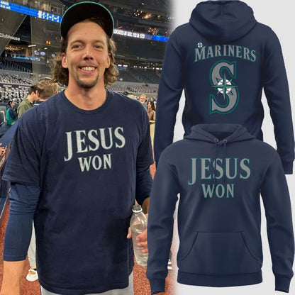 Special 2025 Jesus Won Seattle Mariners Hoodie