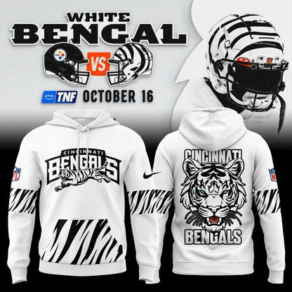 Men's White Cincinnati Bengals "White Bengals" Hoodie