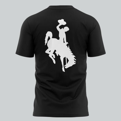 2025 Wyoming Cowboys Dark Mode Black T-Shirt