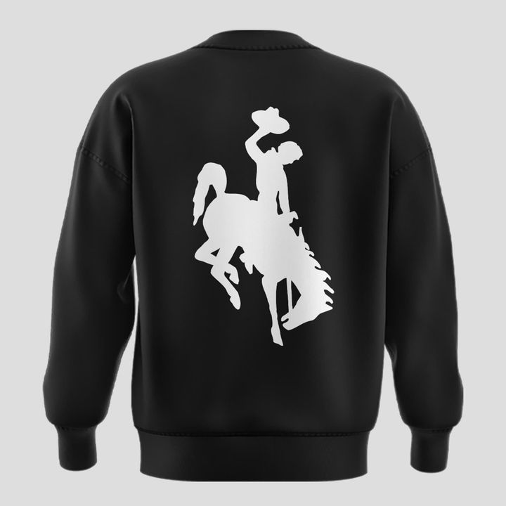 2025 Wyoming Cowboys Dark Mode Black Sweat
