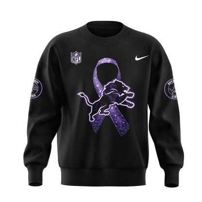 Detroit Lions Domestic Violence Awareness Month Sweatshirt