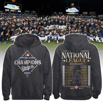 2025 Los Angeles Dodgers NATIONAL LEAGUE CHAMPIONS 2025 Hoodie