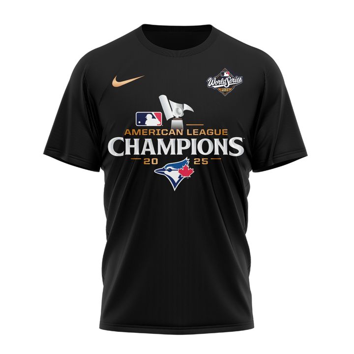 Toronto Blue Jays American League Champions 2025 Black T-Shirt