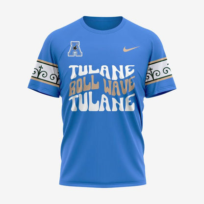 Tulane Green Wave football City Edition Roll Wave T-Shirt