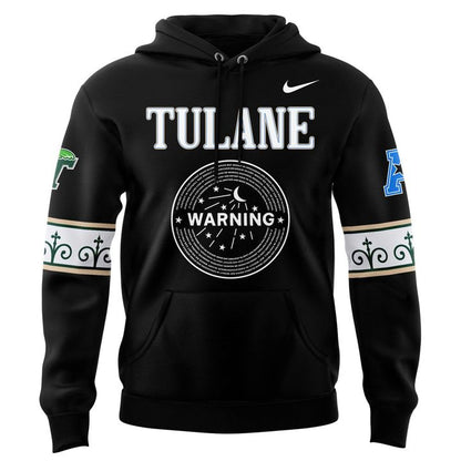 Tulane Green Wave football City Edition Black Hoodie