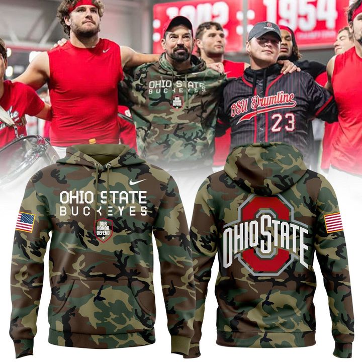 Ohio State Football Military Appreciation Camo Hoodie 2025