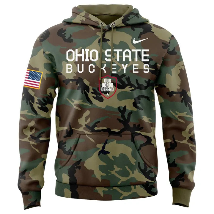 Ohio State Football Military Appreciation Camo Limited Edition Hoodie 2025