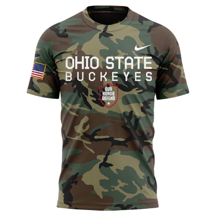 Ohio State Football Military Appreciation Camo Limited Edition T-shirt 2025