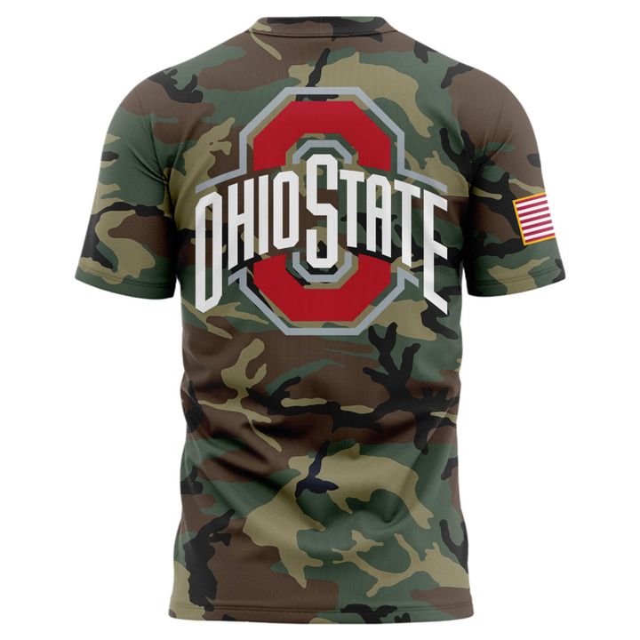Ohio State Football Military Appreciation Camo T-shirt 2025