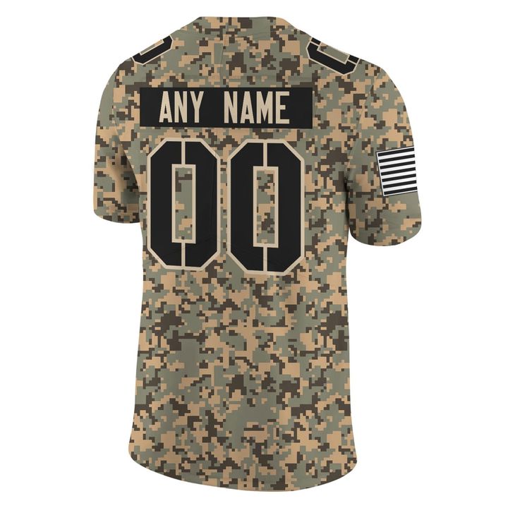 Miami Hurricanes Football Military Camo Mode Jersey 2025