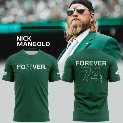 Forever. 74 Nick Mangold Green T-Shirt