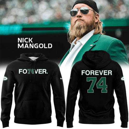 Forever. 74 Nick Mangold Black Hoodie