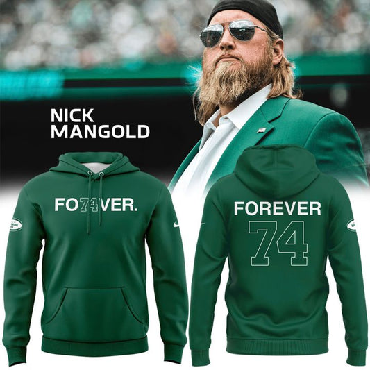 Forever. 74 Nick Mangold Green Hoodie