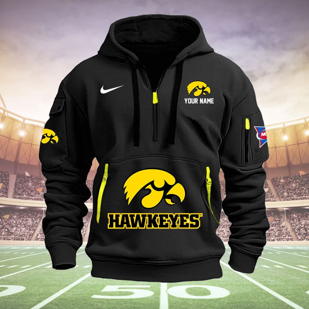 Iowa Hawkeyes Quarter Zip Hoodie