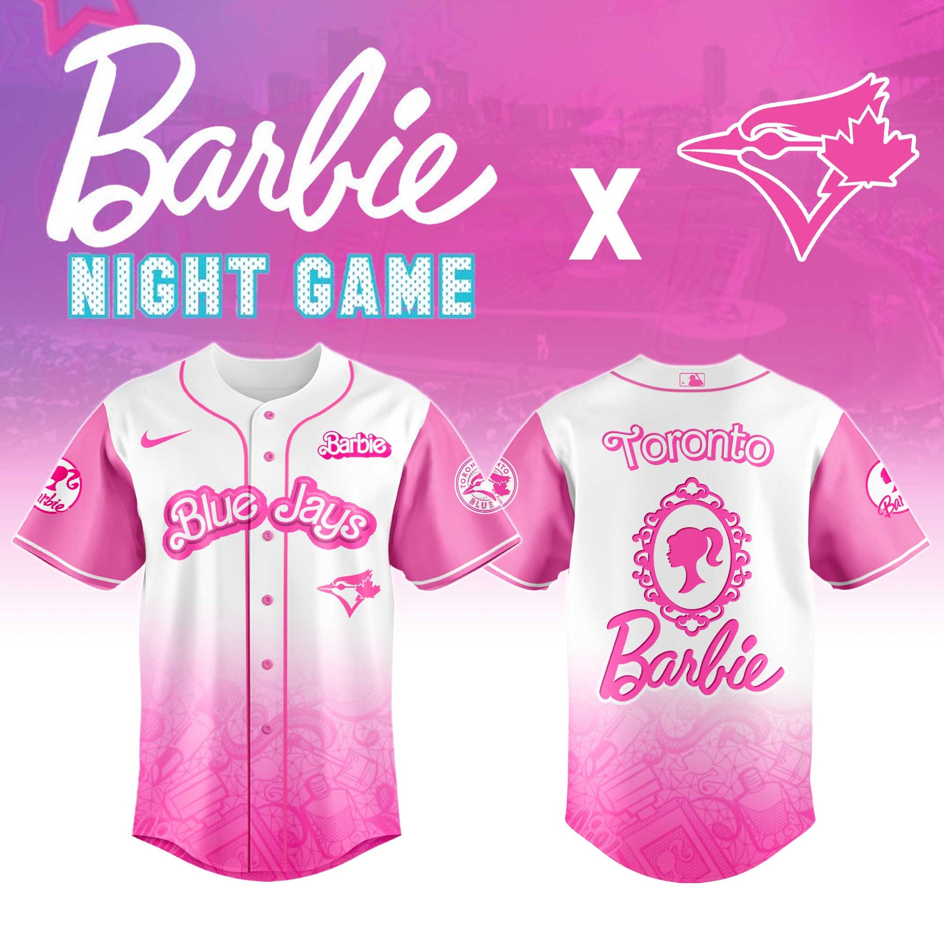 .    Toronto    Blue Jays MLB x Barbie Night Game Limited Edition Jersey 2025