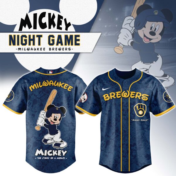 Milwaukee Brewers x Mickey Mouse Baseball Jersey