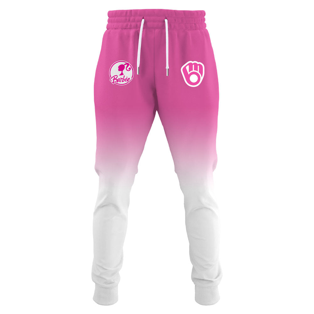 .    Milwaukee Brewers MLB x Barbie Night Game Limited Edition Hoodie 2025