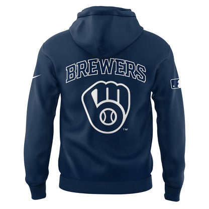 3. "Mr Baseball" Bob Uecker Baseball Tribute Milwaukee Brewers combo unisex Hoodie + jogger + cap