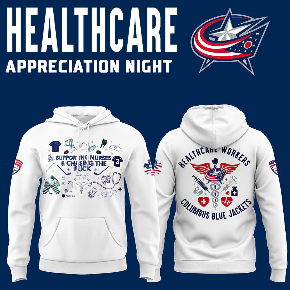 Columbus Blue Jackets x 2025 Healthcare Appreciation Night Premium Limited Hoodie