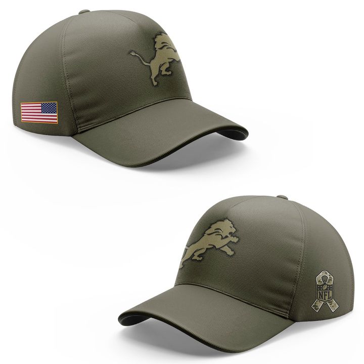 Men's Detroit Lions Olive 2025 Salute to Service Sideline Standard Issue Hoodie V1