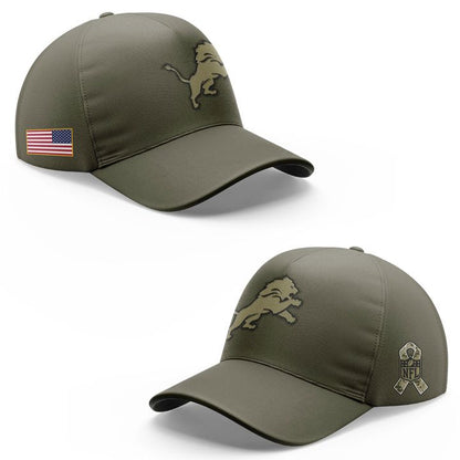 Men's Detroit Lions Olive 2025 Salute to Service Sideline Standard Issue Hoodie V1