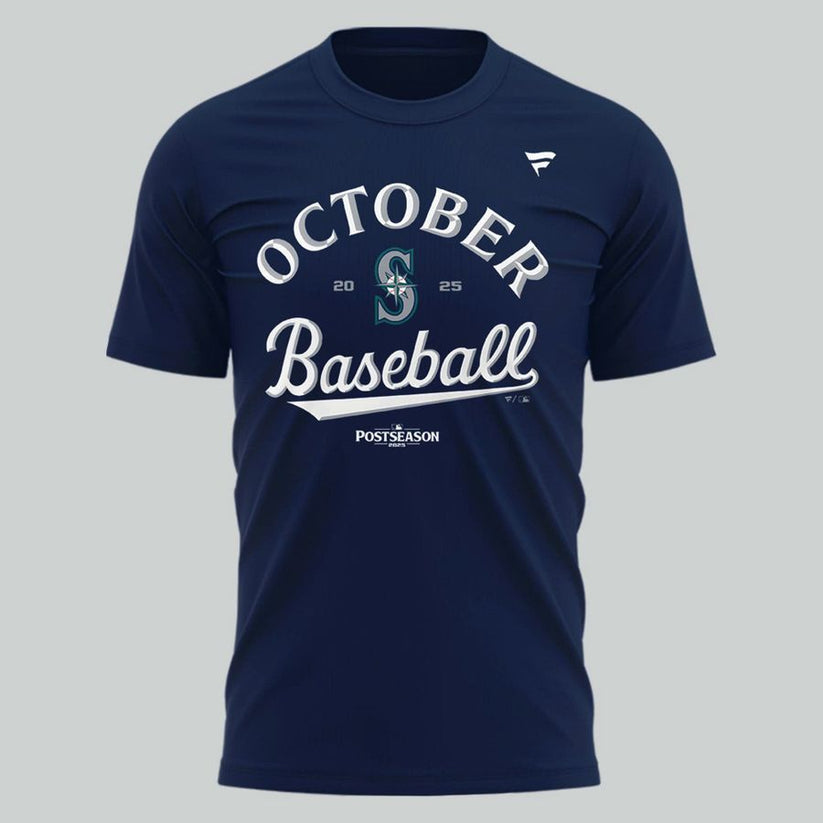 Special New October Baseball Post Season 2025 Seize The Moment Tridient Vintage Logo T-Shirt