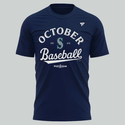 Special New October Baseball Clinched Seize The Moment Post Season 2025 T-Shirt