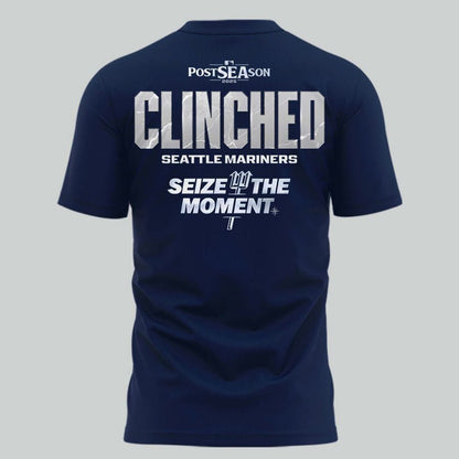 Special New October Baseball Clinched Seize The Moment Post Season 2025 T-Shirt