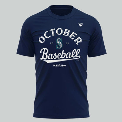 Special New October Baseball Clinched Team Logo Post Season 2025 T-Shirt