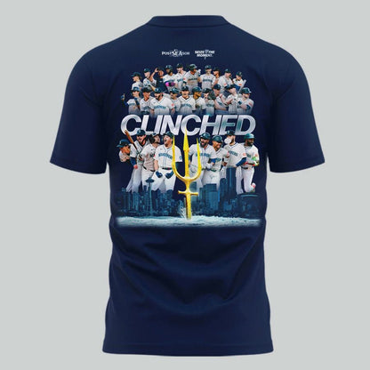 Special New October Baseball Clinched Team Logo Post Season 2025 T-Shirt