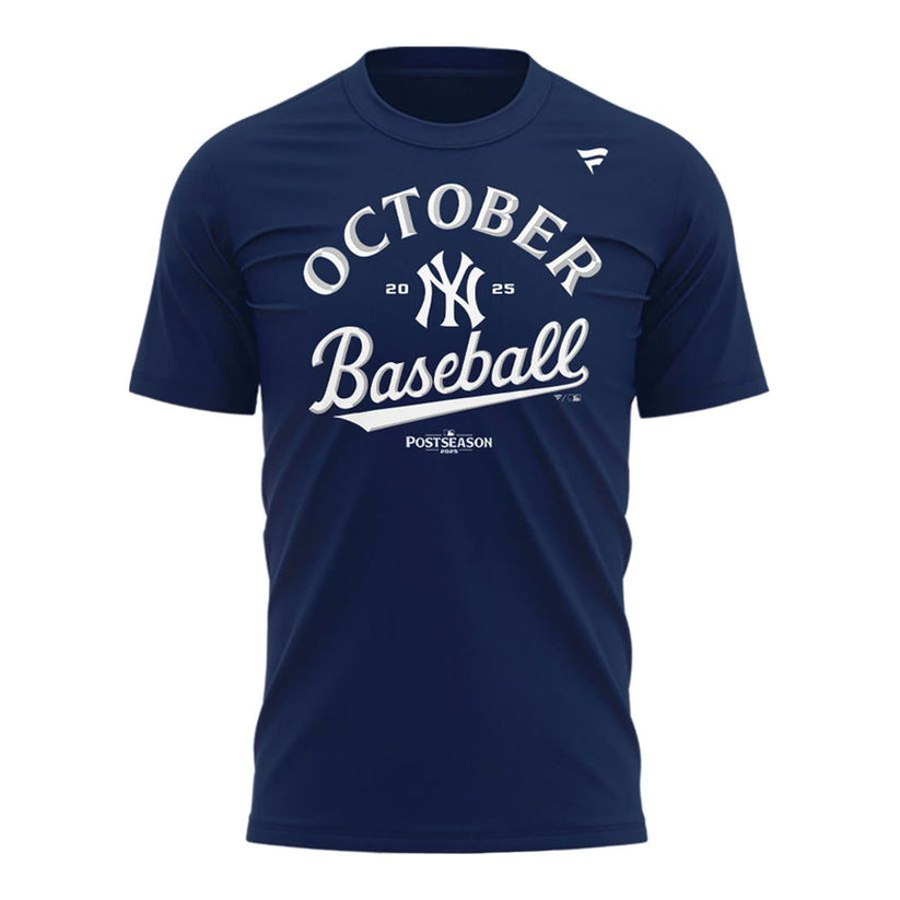 Special New October Baseball Old Patch Post Season 2025 Navy T-Shirt