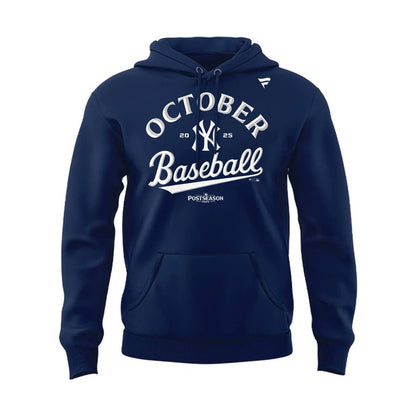 Special New October Baseball Old Patch Post Season 2025 Navy Hoodie