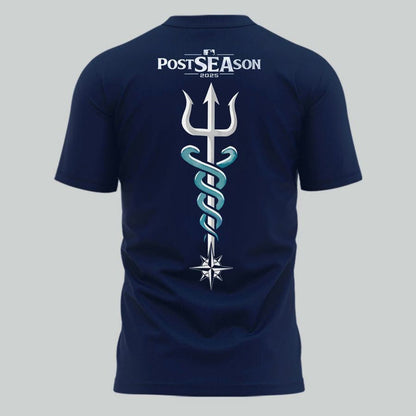 Special New October Baseball Post Season 2025 Tridient Vintage Logo T-Shirt