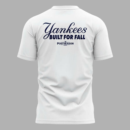 NY Yankees White 2025 Postseason T-Shirt - Limited Edition
