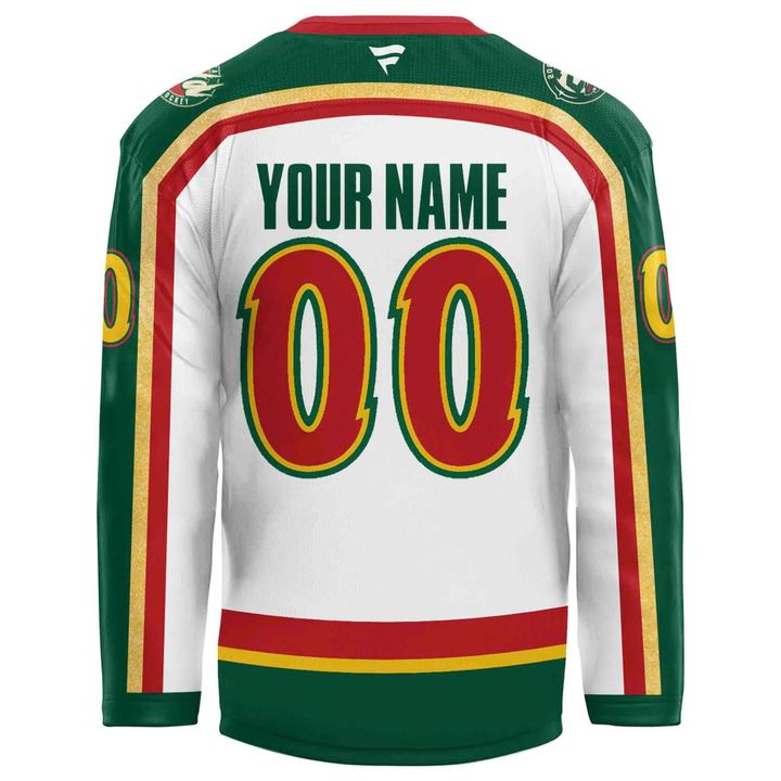 Men's Minnesota Wild Fanatics White 25th Anniversary Premium Custom Jersey
