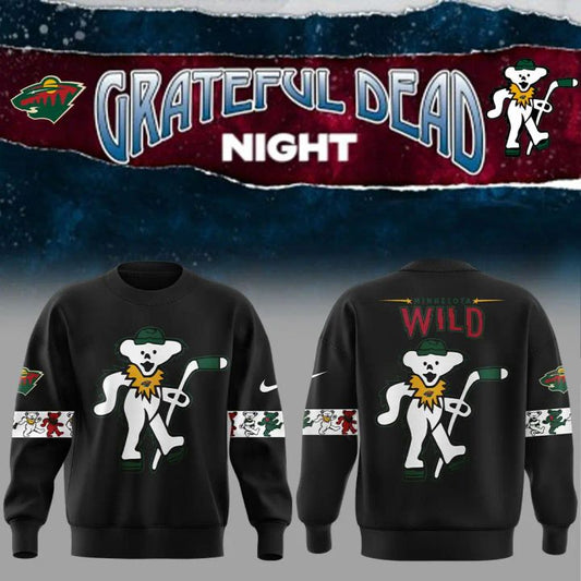 Limited Edition Minnesota Wild Grateful Dead Night Sweatshirt