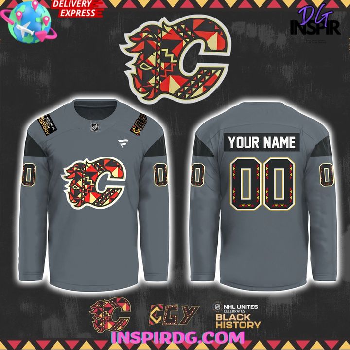 Calgary Flames Black History Month 2025 Hockey Jersey