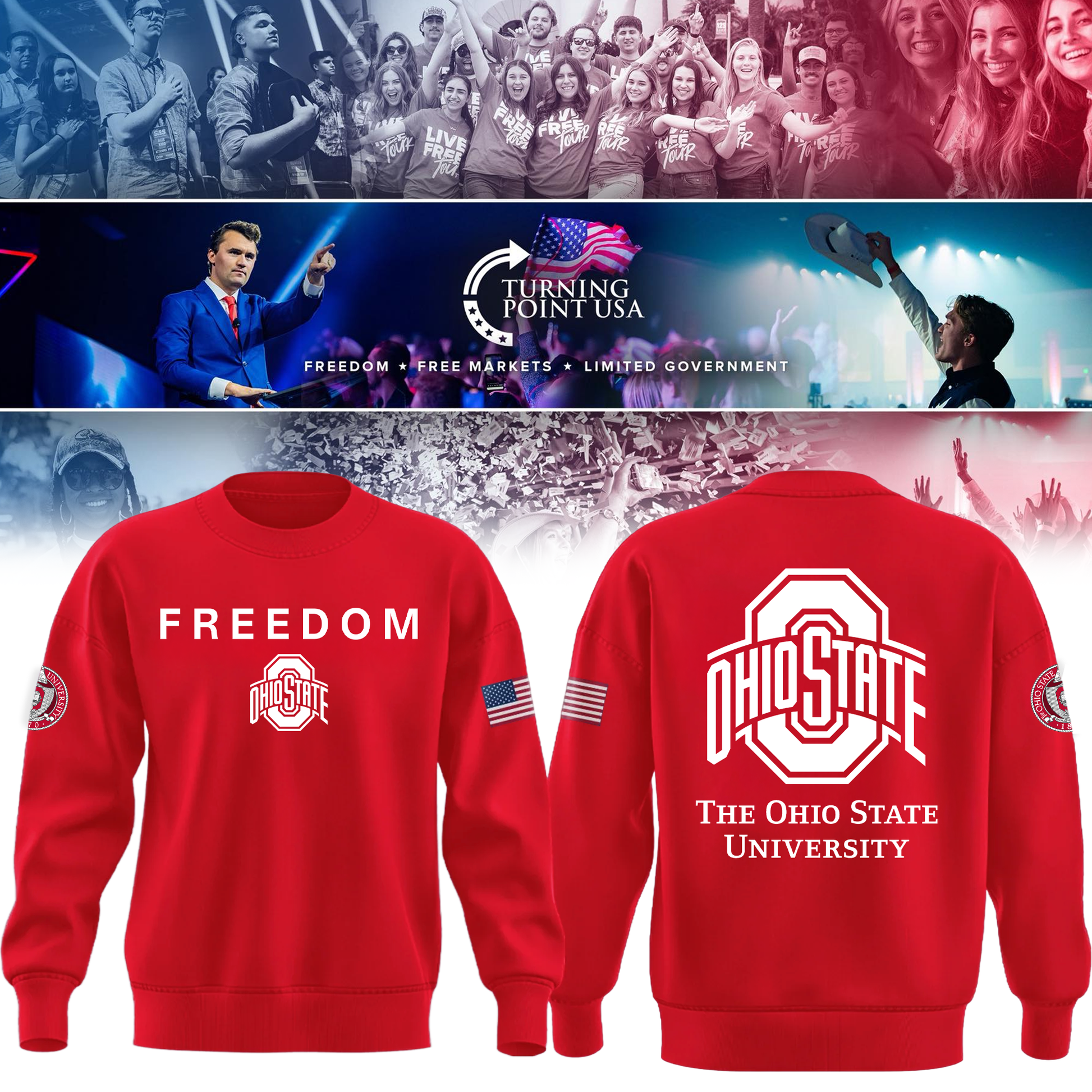 Limited Edition Ohio State Buckeyes x Turning Point USA Sweatshirt