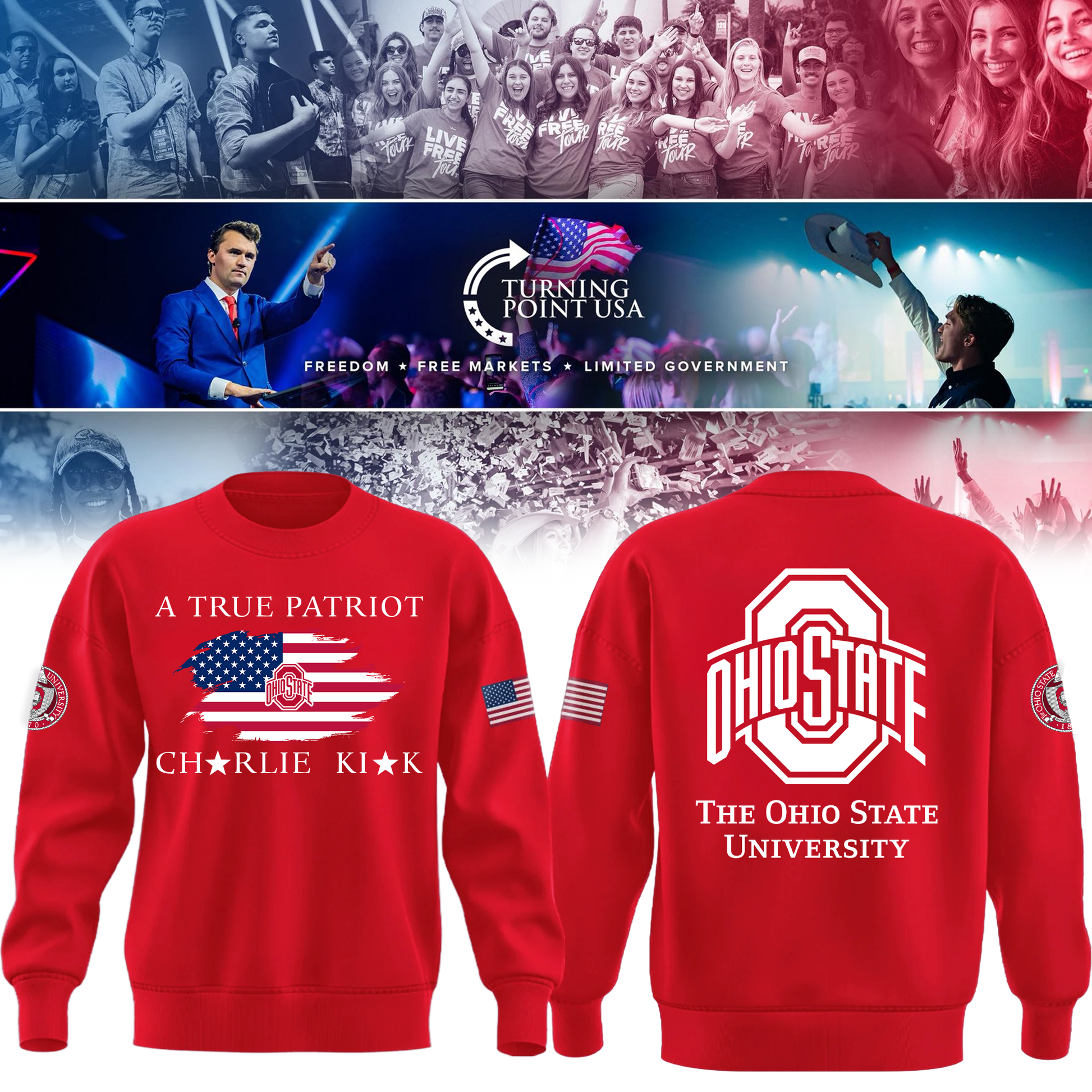 Limited Edition Ohio State Buckeyes x Turning Point USA Sweatshirt